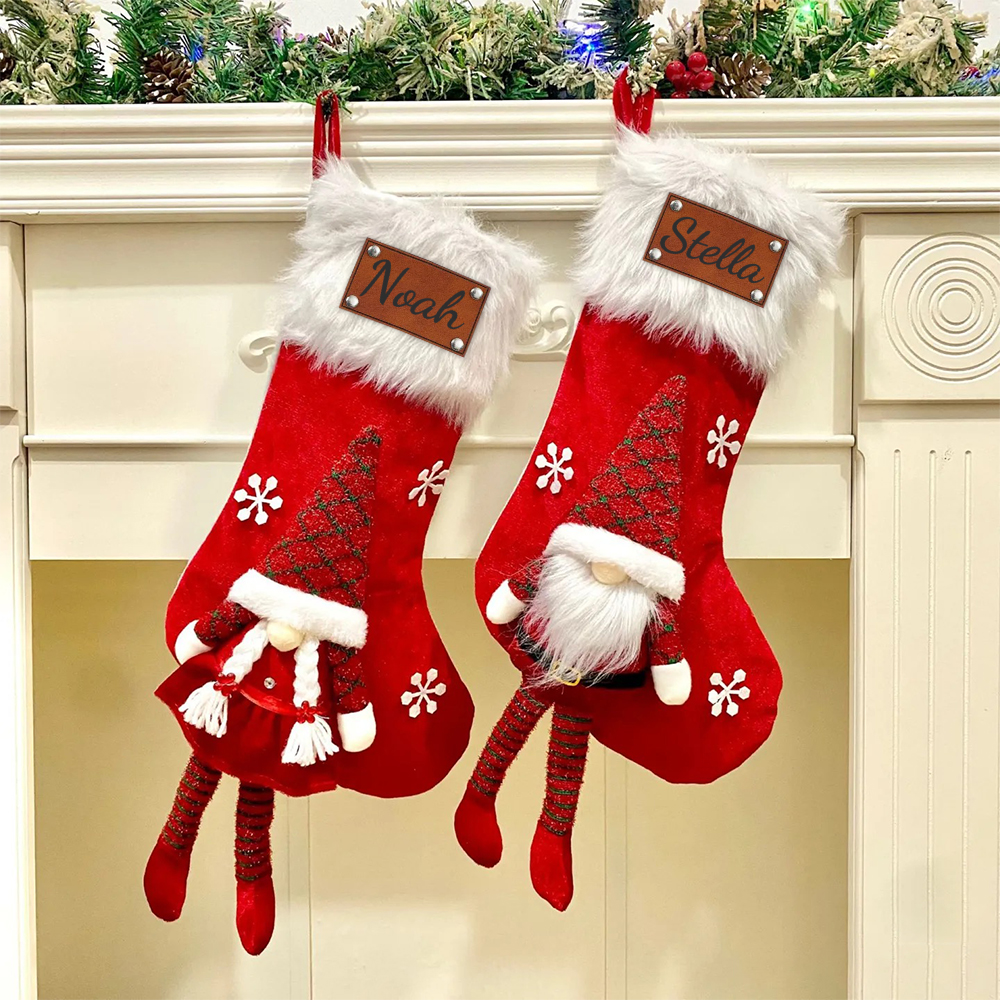 Personalized Christmas Socks ornament- stocking tag