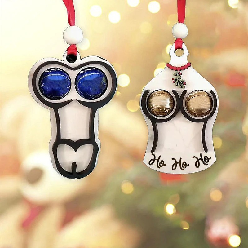 Funny Couples Christmas Ornament