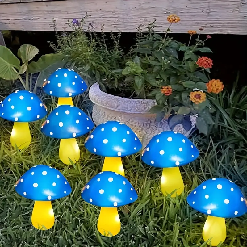Solar Mushroom Lights Outdoor Garden Decor Lights