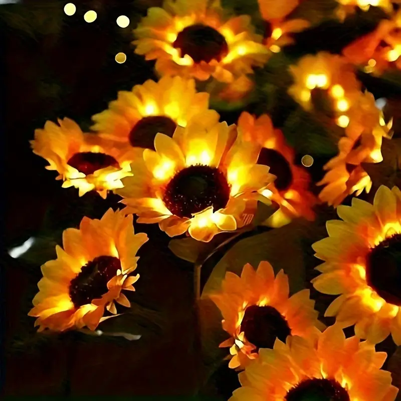 2 Packs Sunflower Solar Lights Outdoor Decor With 3 Led Sunflower Yellow Flower Lights Decorative For Patio Lawn Garden Yard Pathway Decoration Sports & Outdoors Temu details 2