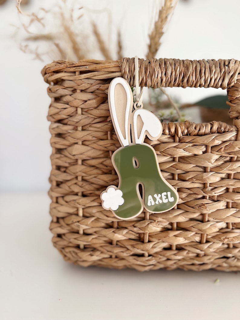 Easter Bunny Basket Tag / Easter Basket Tag / personalized Easter Basket Tag
