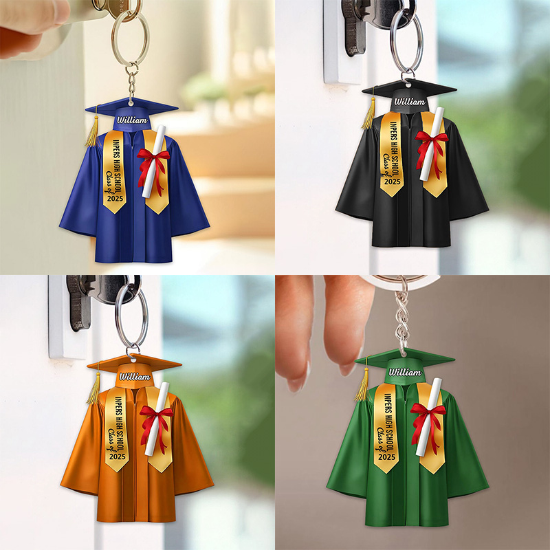 Personalized Graduation Keychain Class of 2025