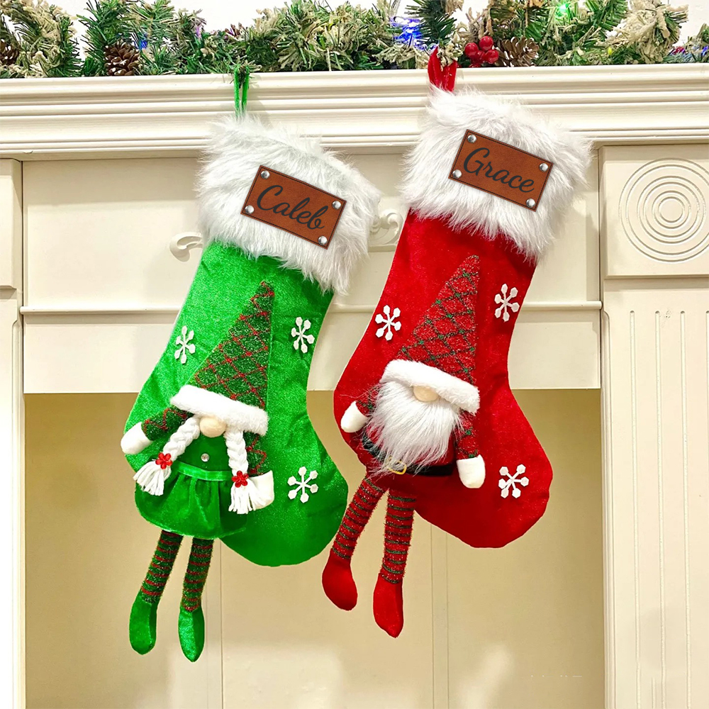 Personalized Christmas Socks ornament- stocking tag