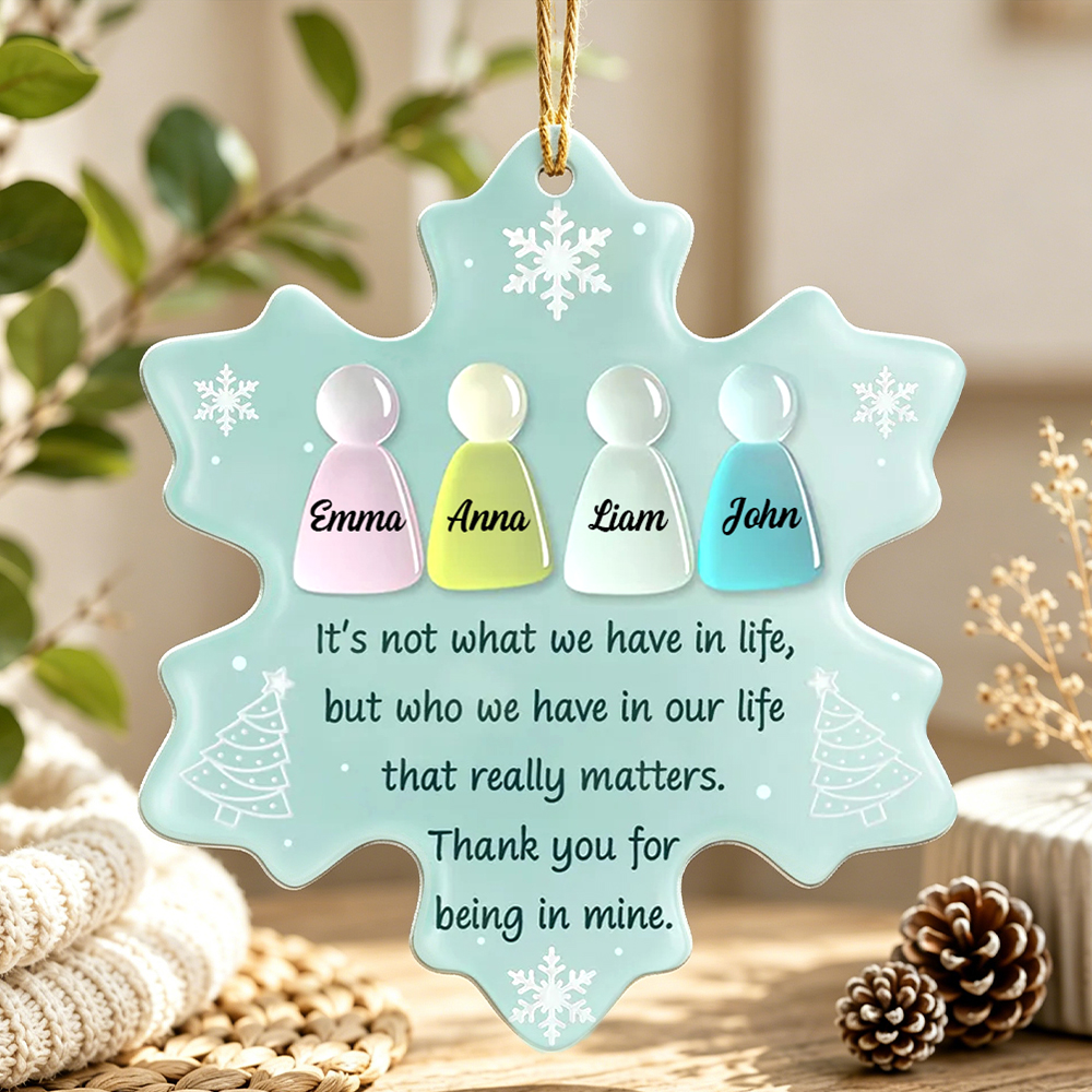 Thank You For Being In Mine Sea Glass - Personalized Sea Glass Custom Name Friendship Keepsake Hanging Decor - Prefect Gift For Family, Friends, Sisters, Brothers