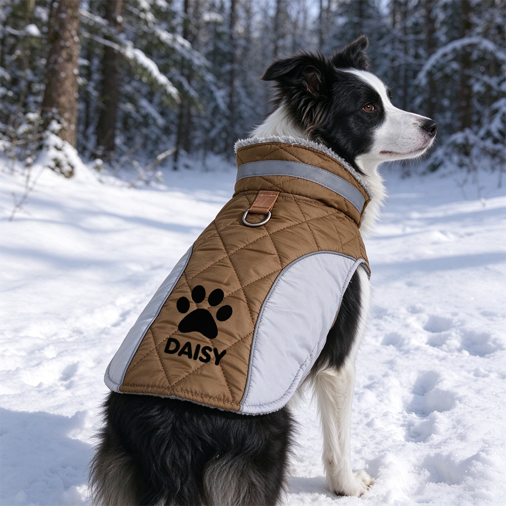 Coat-Personalized Custom Pet Name Winter Warm Coat