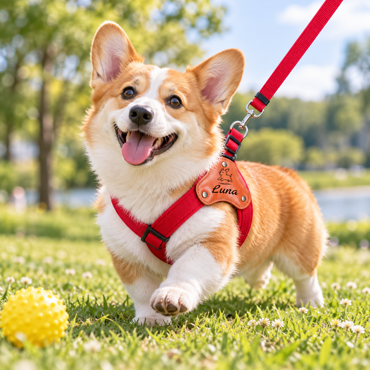 Personalized No-Pull Dog Harness & Leash Set