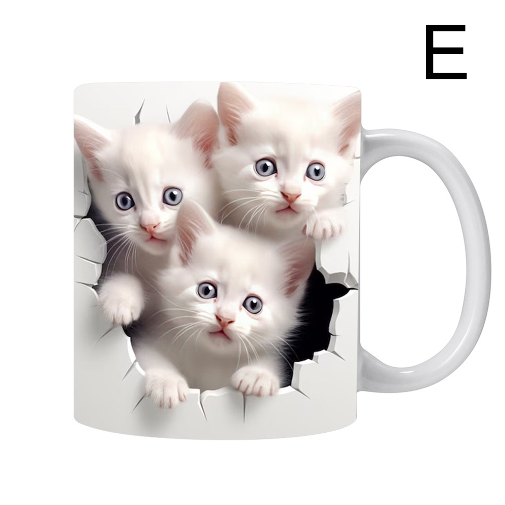 3D Cat Art Coffee Mug