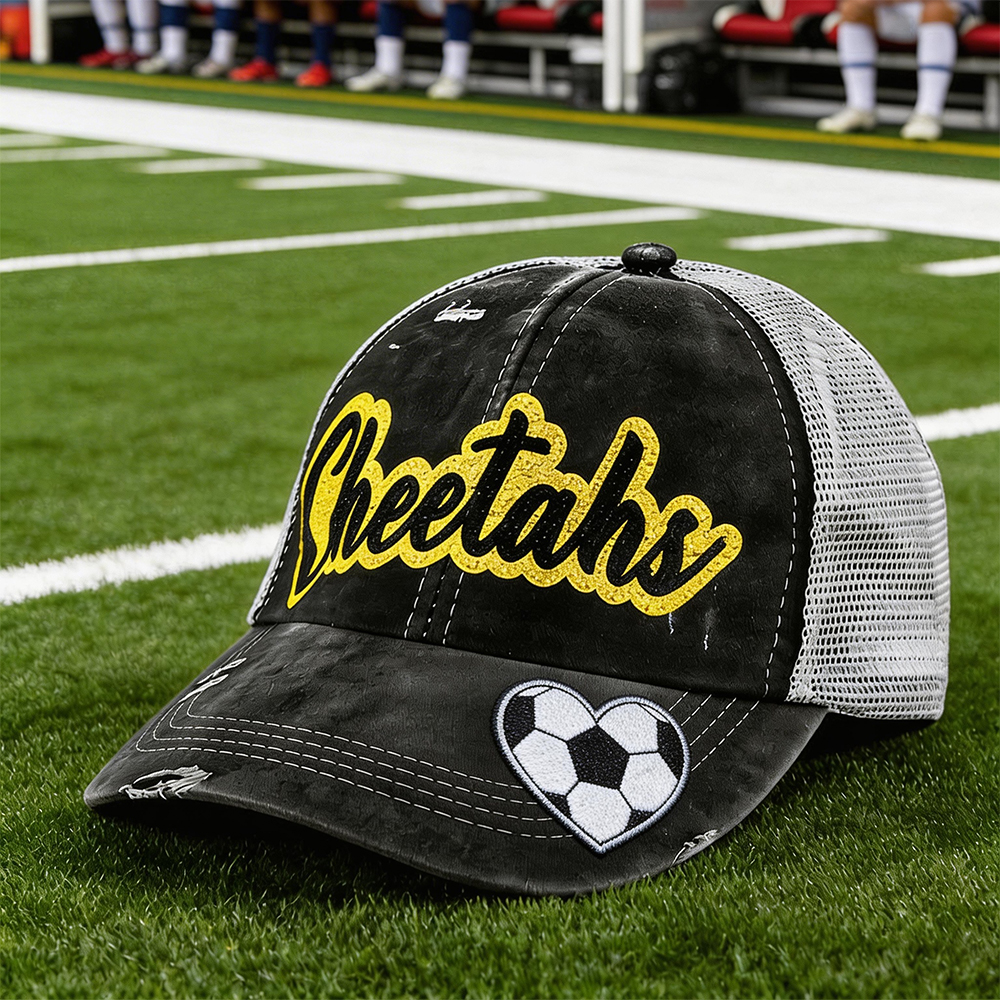 Personalized Sport Cap Adjustable Band Hat with Glittering Name and Number Gift for Ball Sports Lover