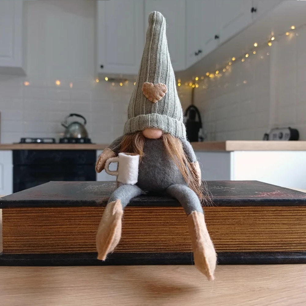 Coffee Bar Decor Gnome -- Tiered Tray Gnome