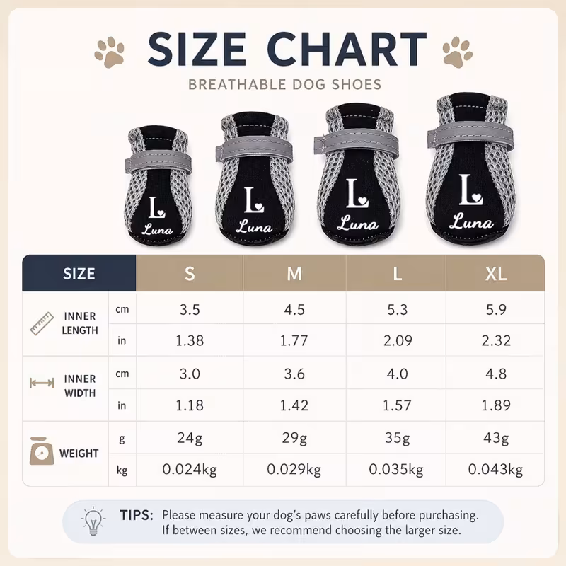 Personalized Name Pet Outdoor Shoes