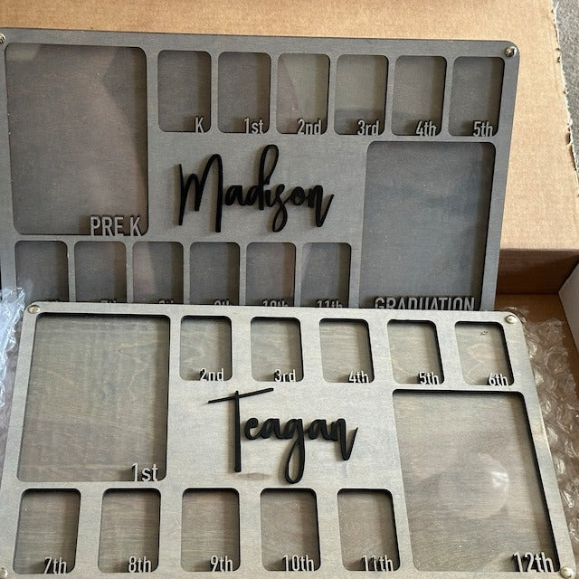 Pre K to Graduation School Picture Frame | Grade School Photo Frame