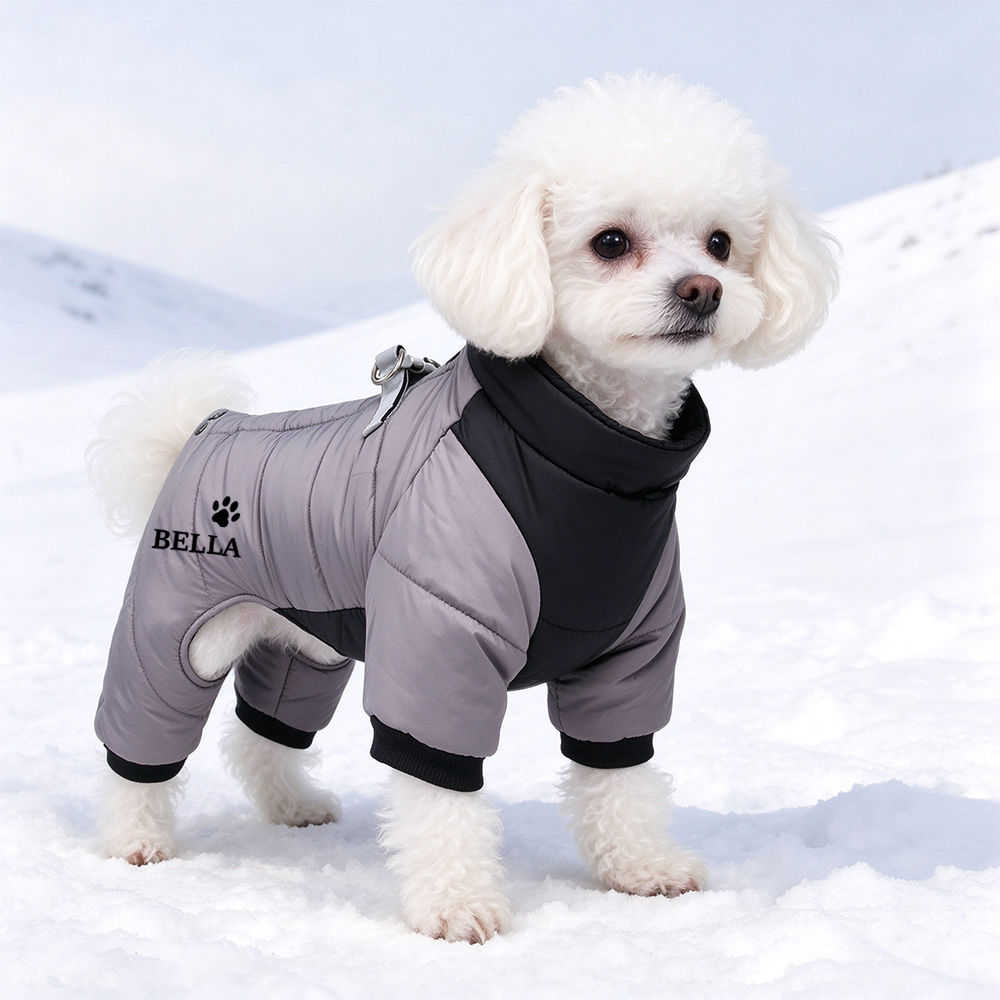 Fleece-Lined Cotton Coat-Personalized Pet Winter Warm Windproof Fleece-Lined Cotton Coat Jacket