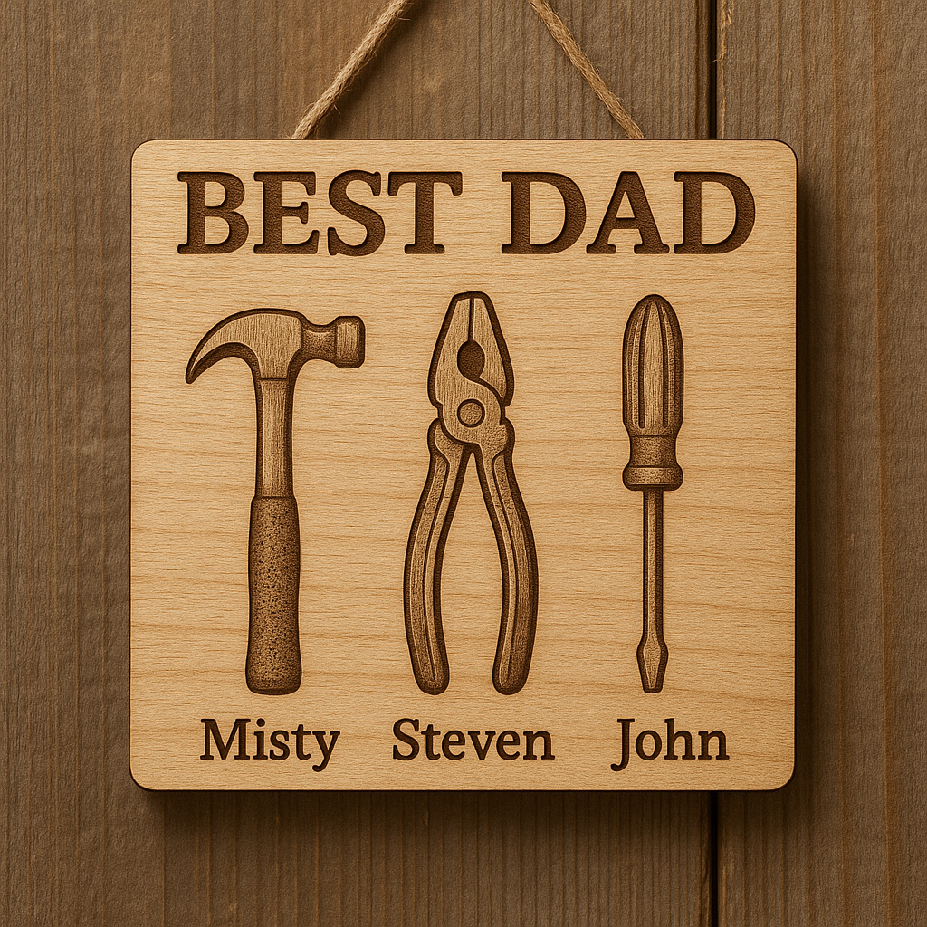 Personalized Dad’s Workshop Custom Wooden Sign- Prefect Father's Day Gift