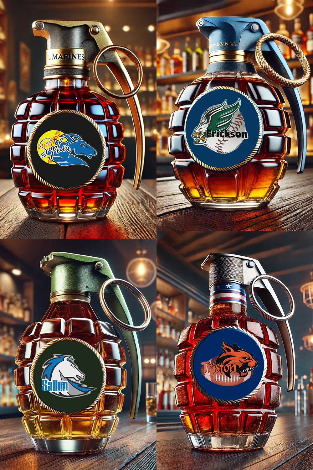 [Copy]Personalized Grenade Whiskey Bottle