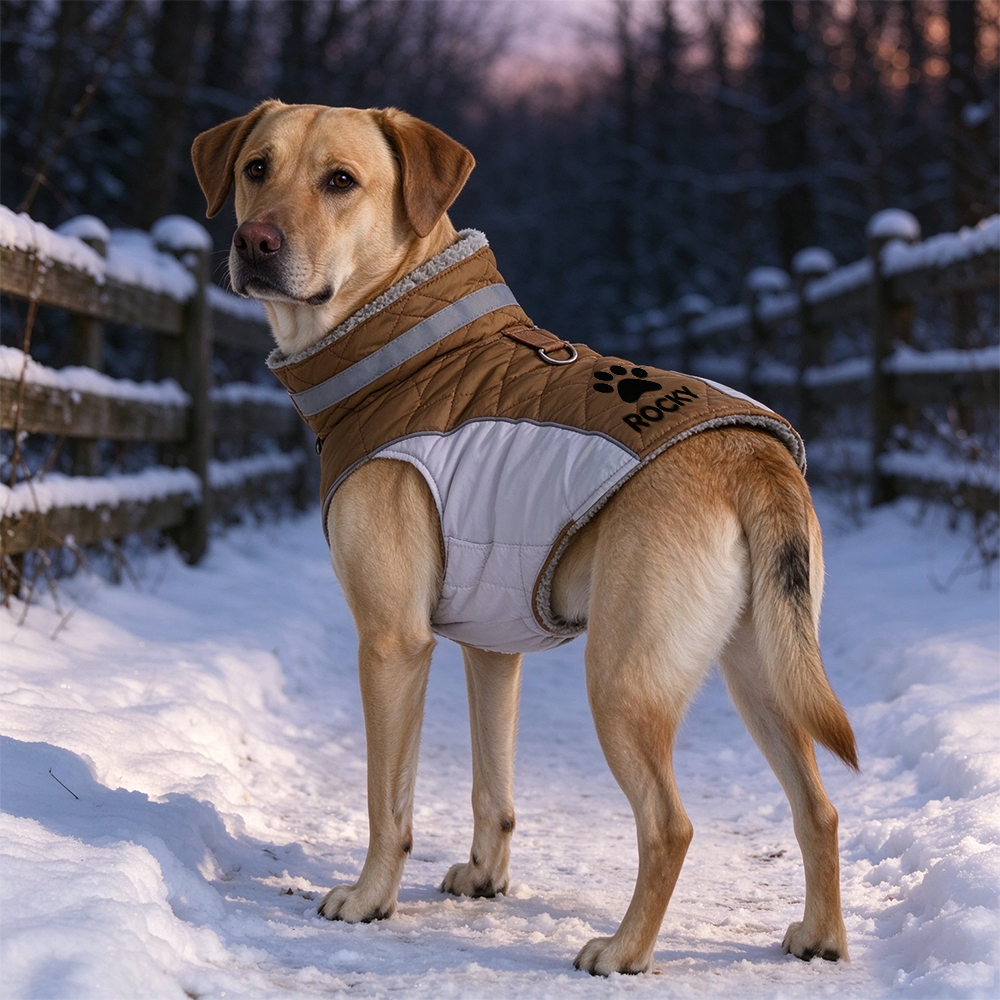 Coat-Personalized Custom Pet Name Winter Warm Coat