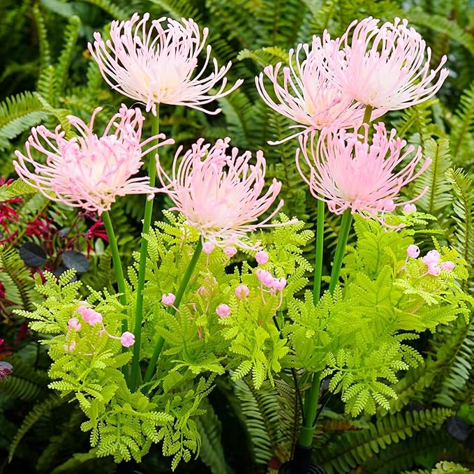 Solar Garden Flowers Lights with Glowing Flowers & Stems