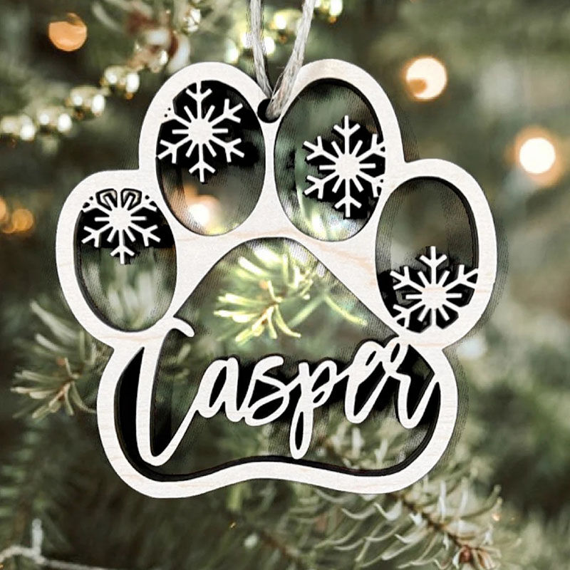 Personalized Name Christmas Ornament, Custom Pet Ornament