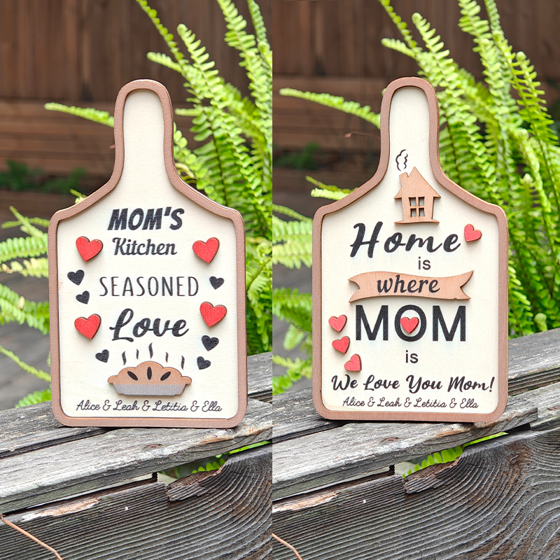 Personalized Family Member Cutting Board Wooden Sign Mother's Day Gift