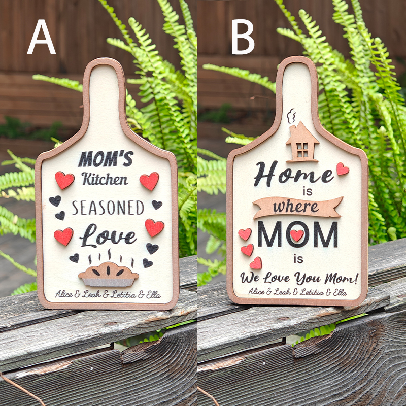 Personalized Family Member Cutting Board Wooden Sign Mother's Day Gift