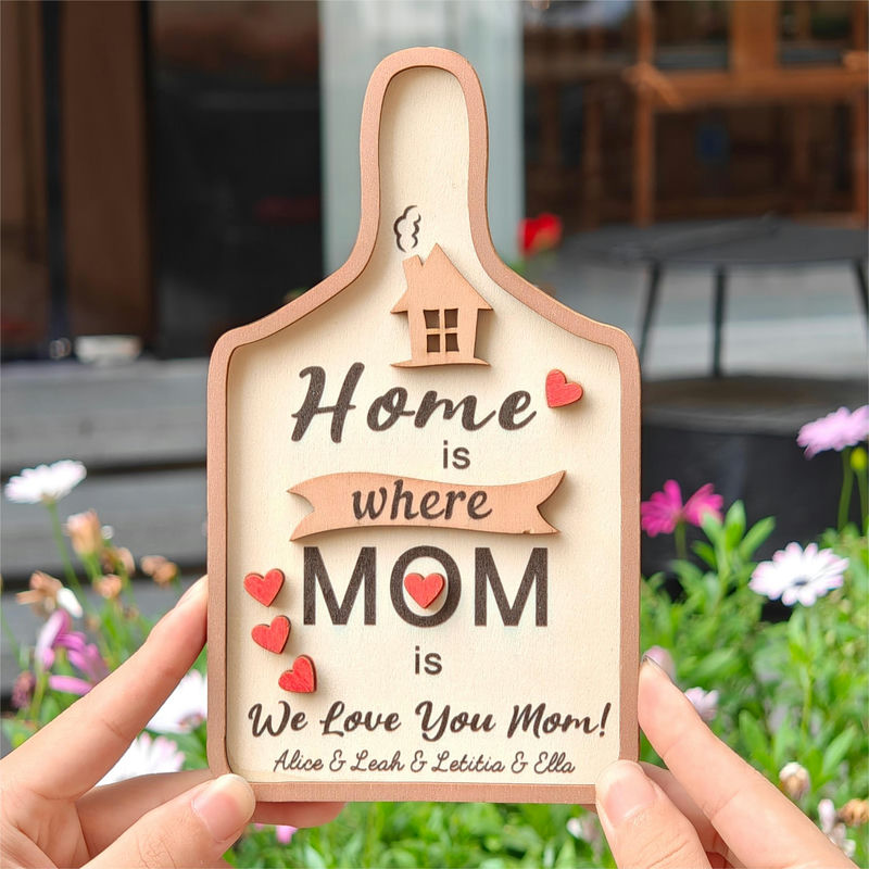 Personalized Family Member Cutting Board Wooden Sign Mother's Day Gift