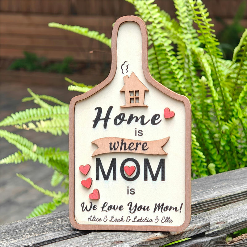 Personalized Family Member Cutting Board Wooden Sign Mother's Day Gift