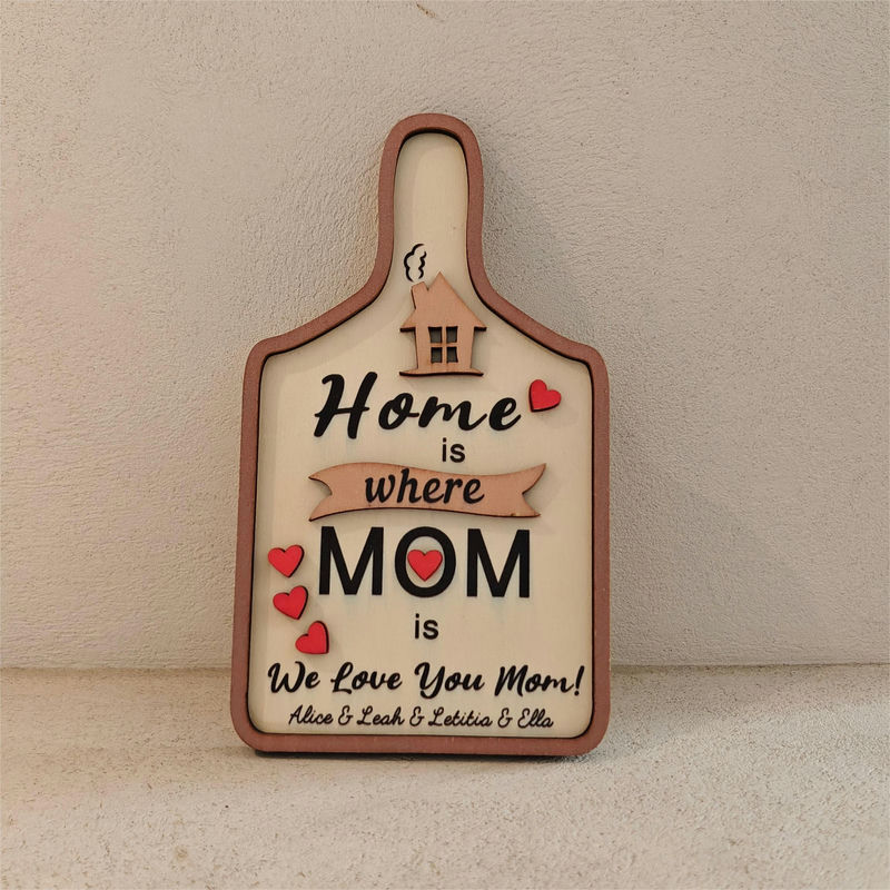 Personalized Family Member Cutting Board Wooden Sign Mother's Day Gift