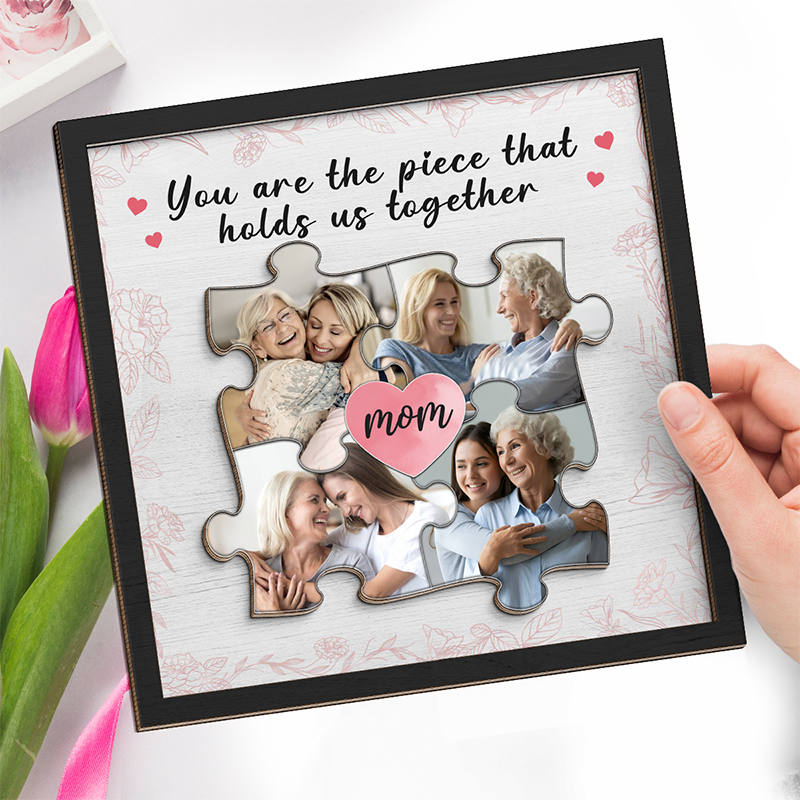 Personalized Mother's Day Photo Puzzle Plaque