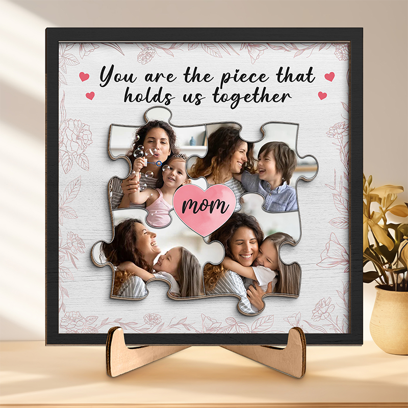 Personalized Mother's Day Photo Puzzle Plaque