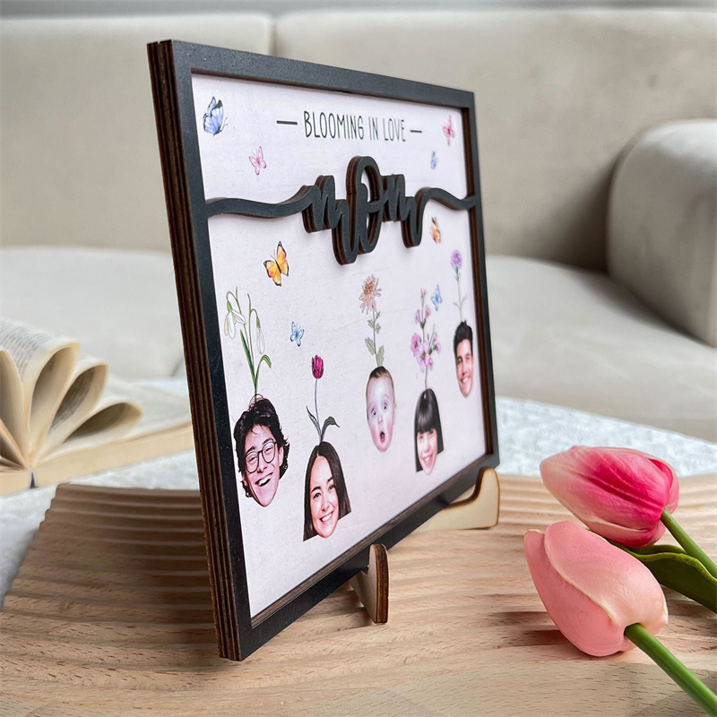 Personalized Mother's Day face birth flower sign