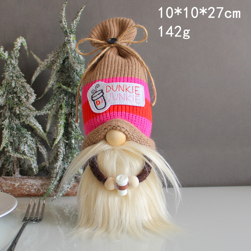 Sweet Dunkie Junkie Coffee Gnome -- Tiered Tray Gnome