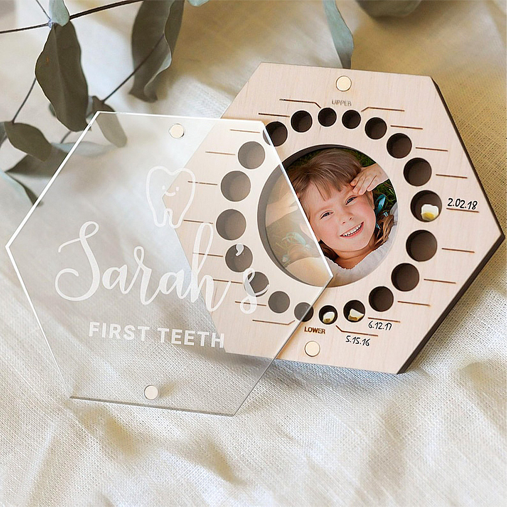 Personalized Teeth Keepsake Box First Haircut Tooth Fairy Box