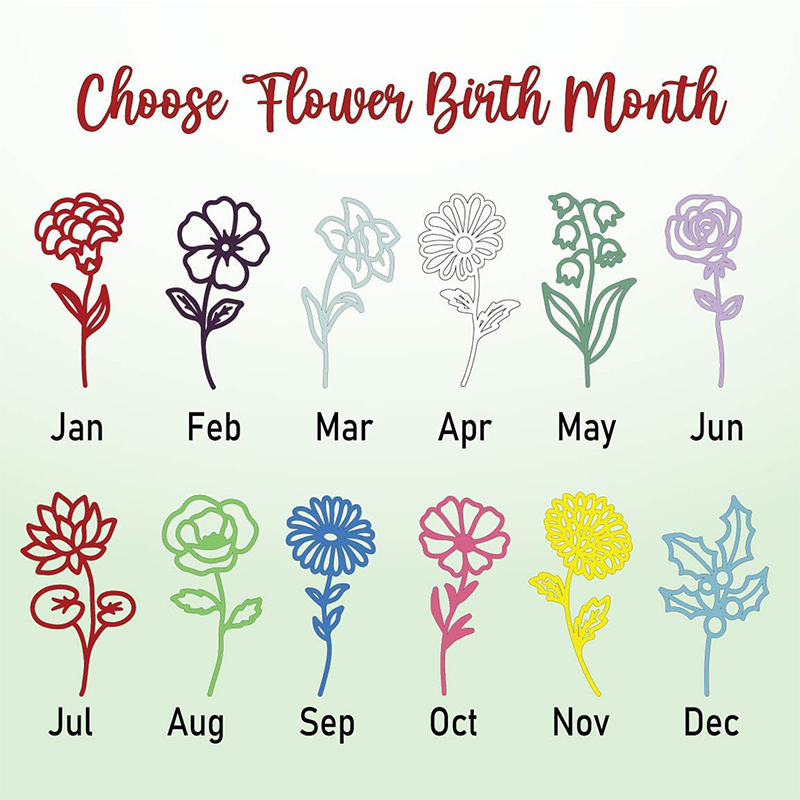 Personalised Flower Birth Month Wooden Photo Frame