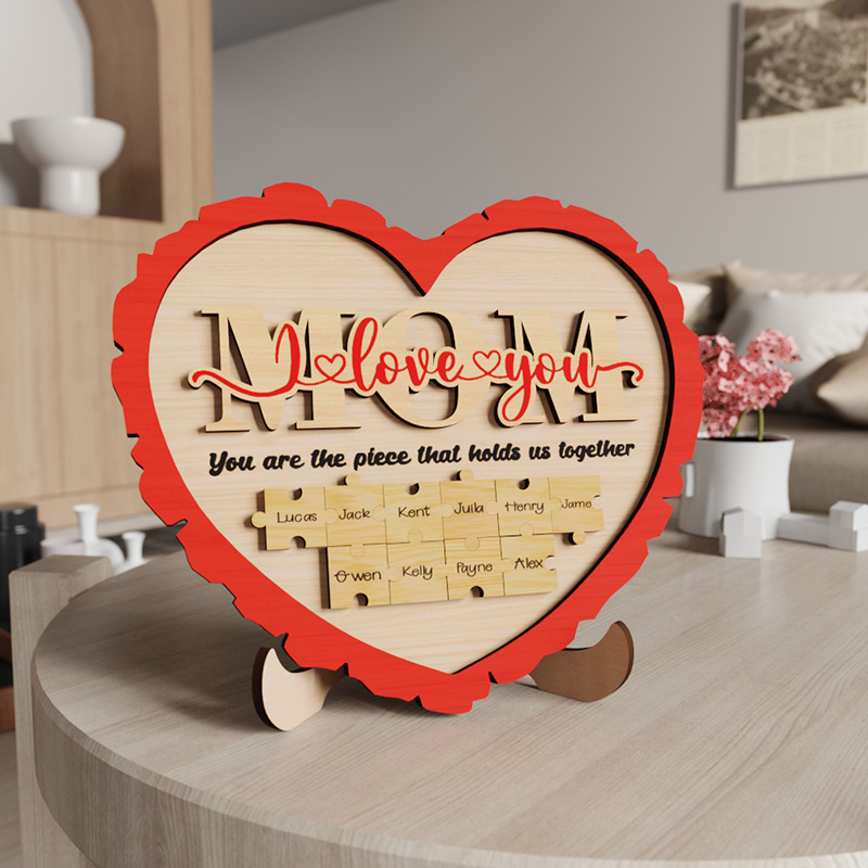 Personalized Heart Wooden Name Puzzle