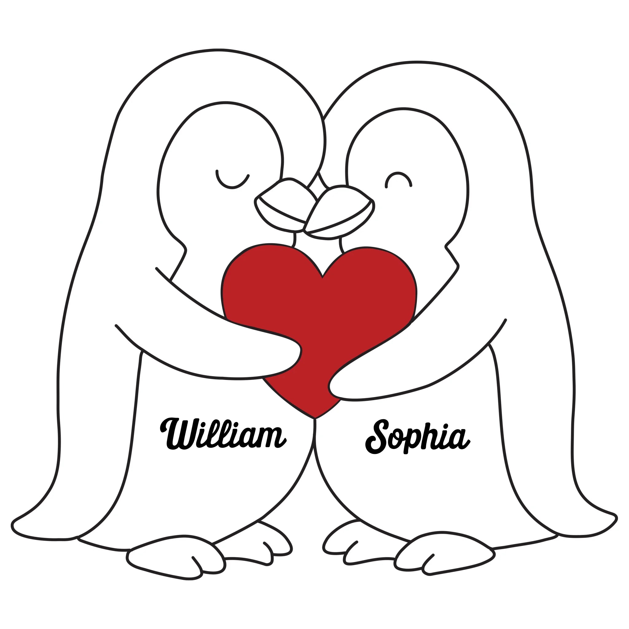 Penguin Shaped Wooden Art Puzzle - Personalized Anniversary Wedding Gifts For Husband And Wife, Him And Her - We Are Together, Couple Birthday Gifts For Him And Her