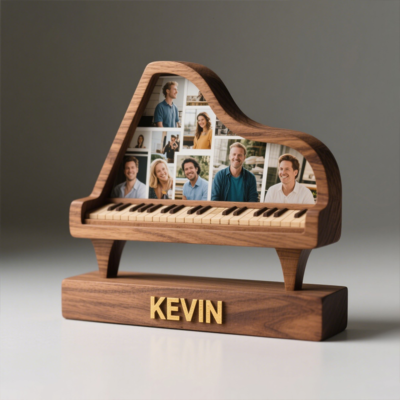 Personalized custom piano photo wooden ornaments