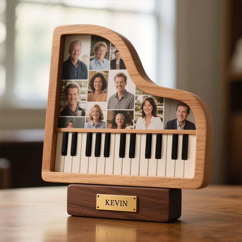Personalized custom piano photo wooden ornaments