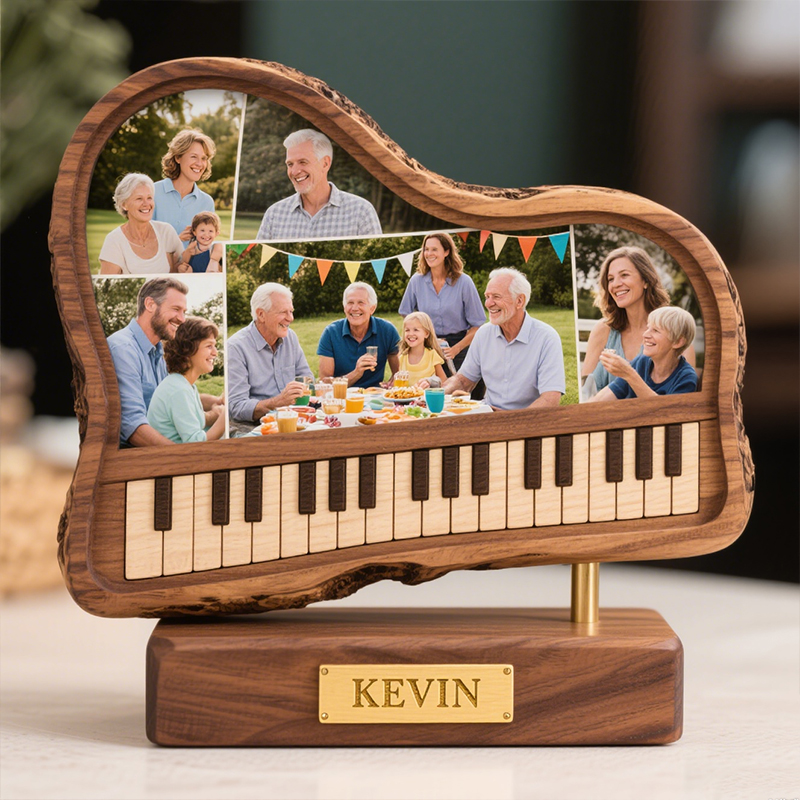 Personalized custom piano photo wooden ornaments