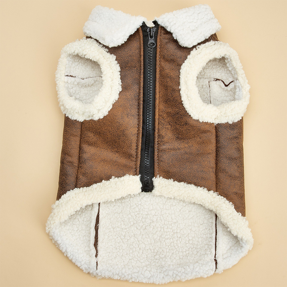 Personalized Embroidered Pet Warm Leather Vest
