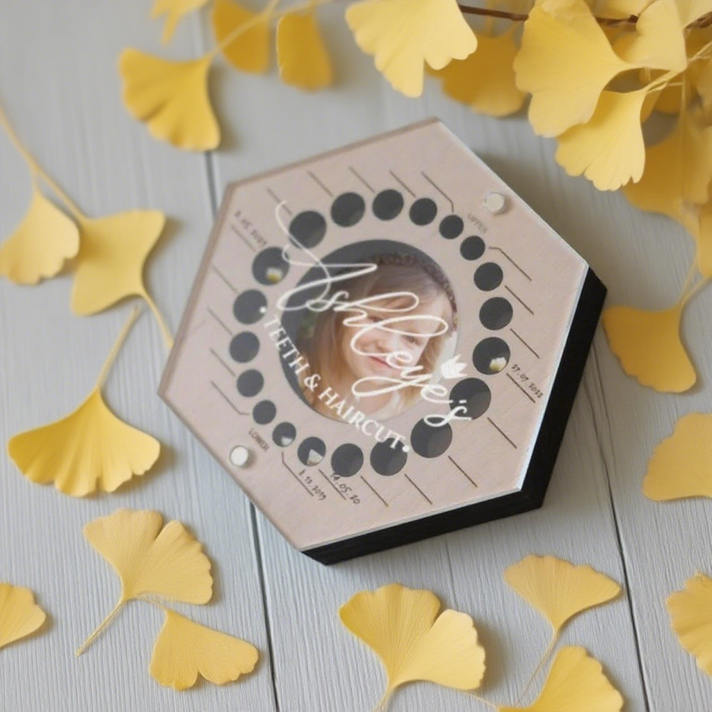 Personalized Teeth Keepsake Box First Haircut Tooth Fairy Box