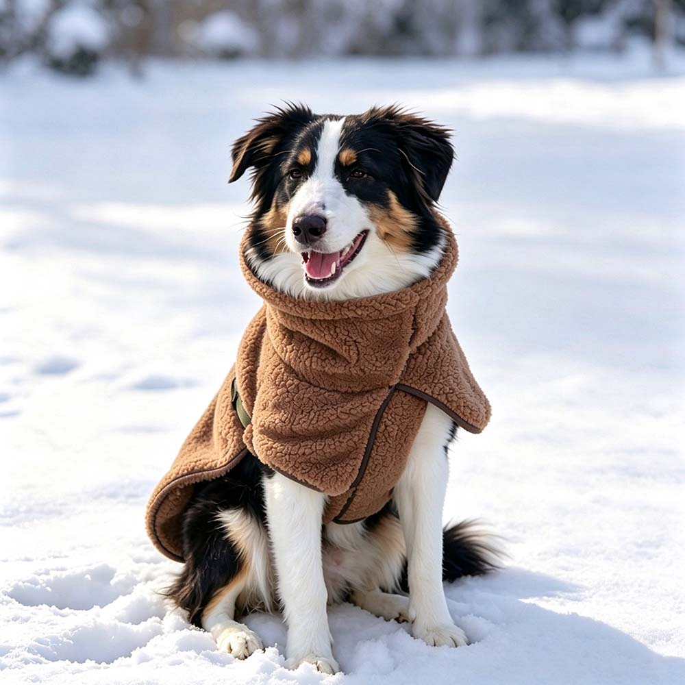 Personalized Pet Winter Warm Sherpa Embroidered Fleece Coat