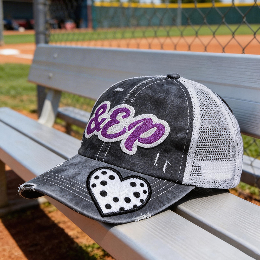 Personalized Sport Cap Adjustable Band Hat with Glittering Name and Number Gift for Ball Sports Lover