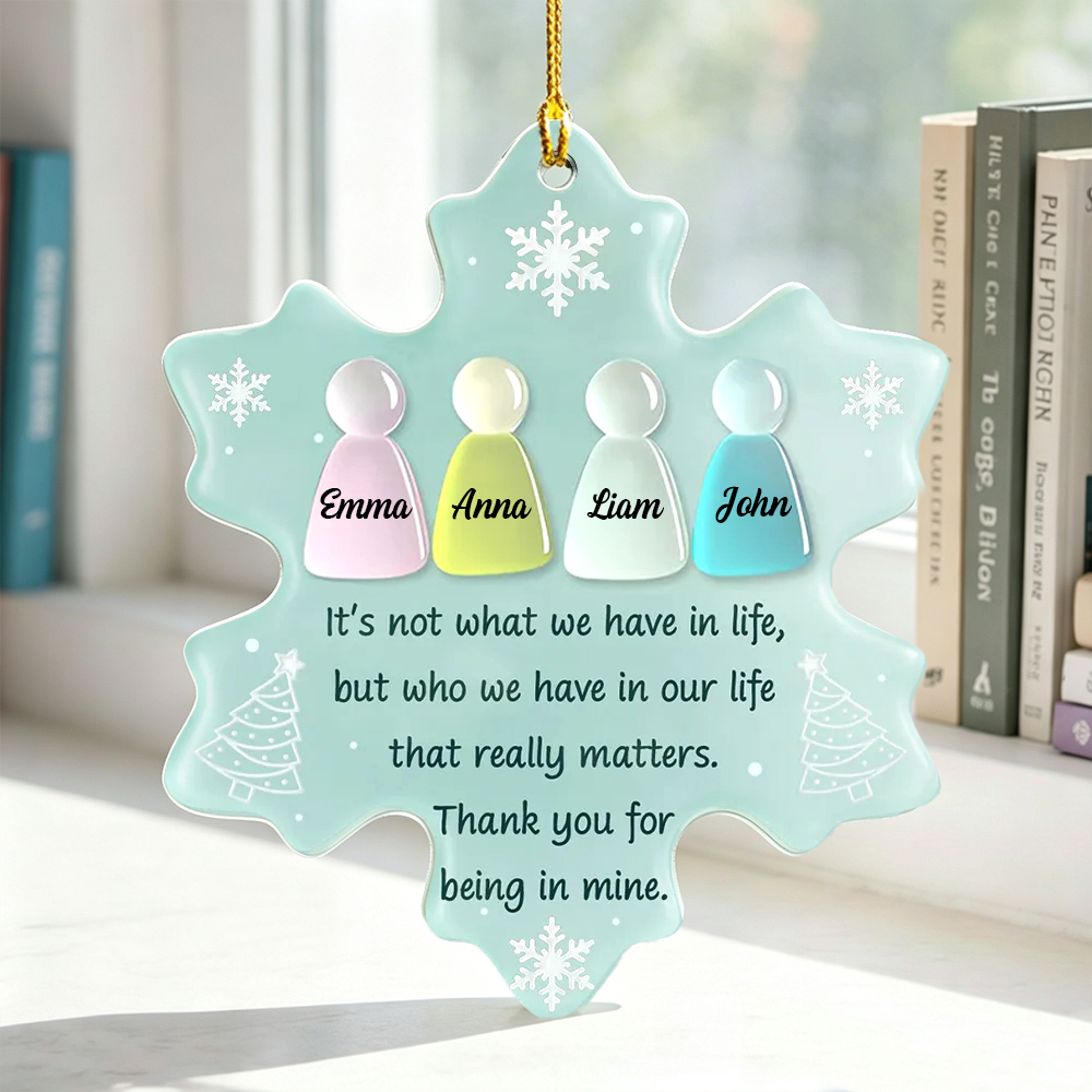 Thank You For Being In Mine Sea Glass - Personalized Sea Glass Custom Name Friendship Keepsake Hanging Decor - Prefect Gift For Family, Friends, Sisters, Brothers