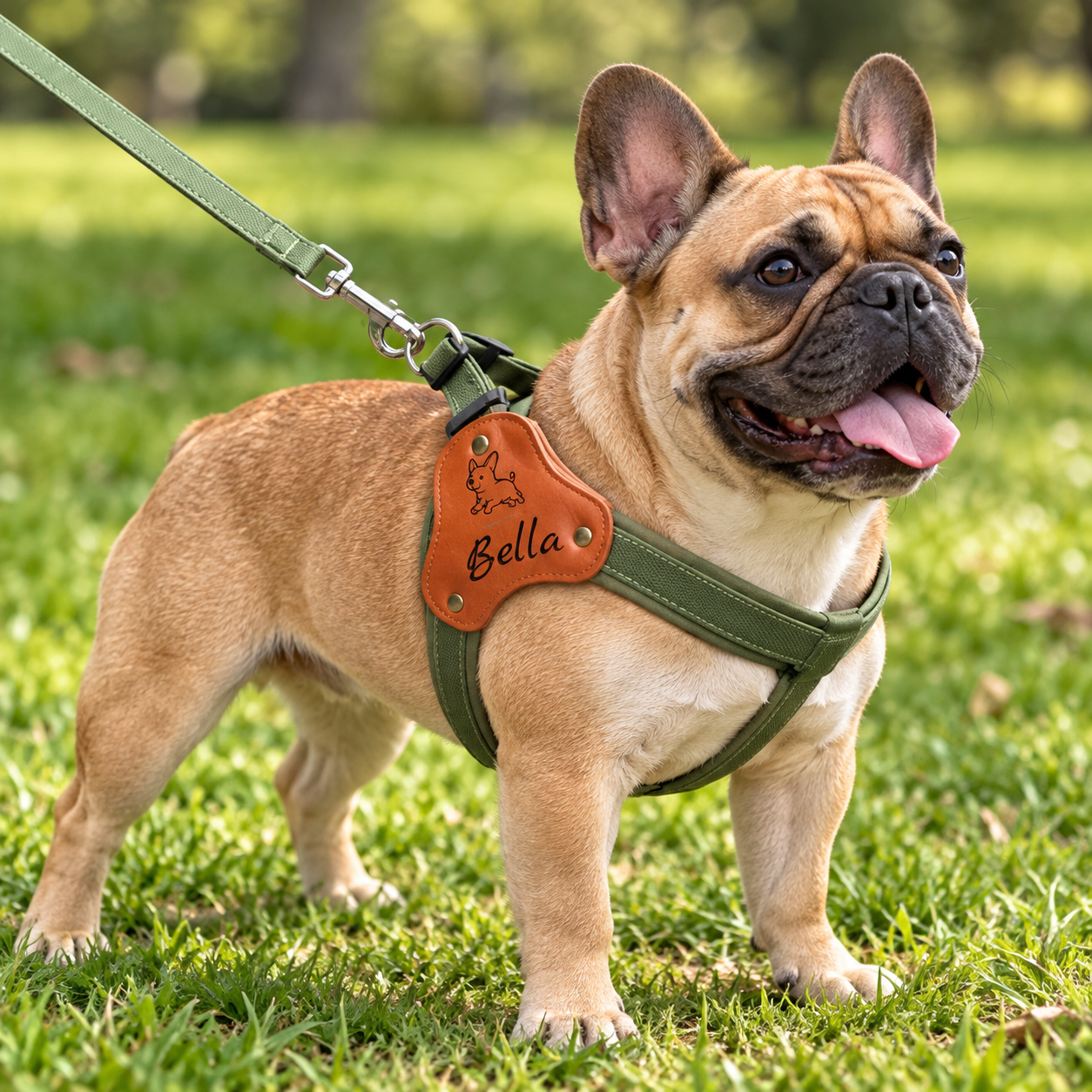 Personalized No-Pull Dog Harness & Leash Set