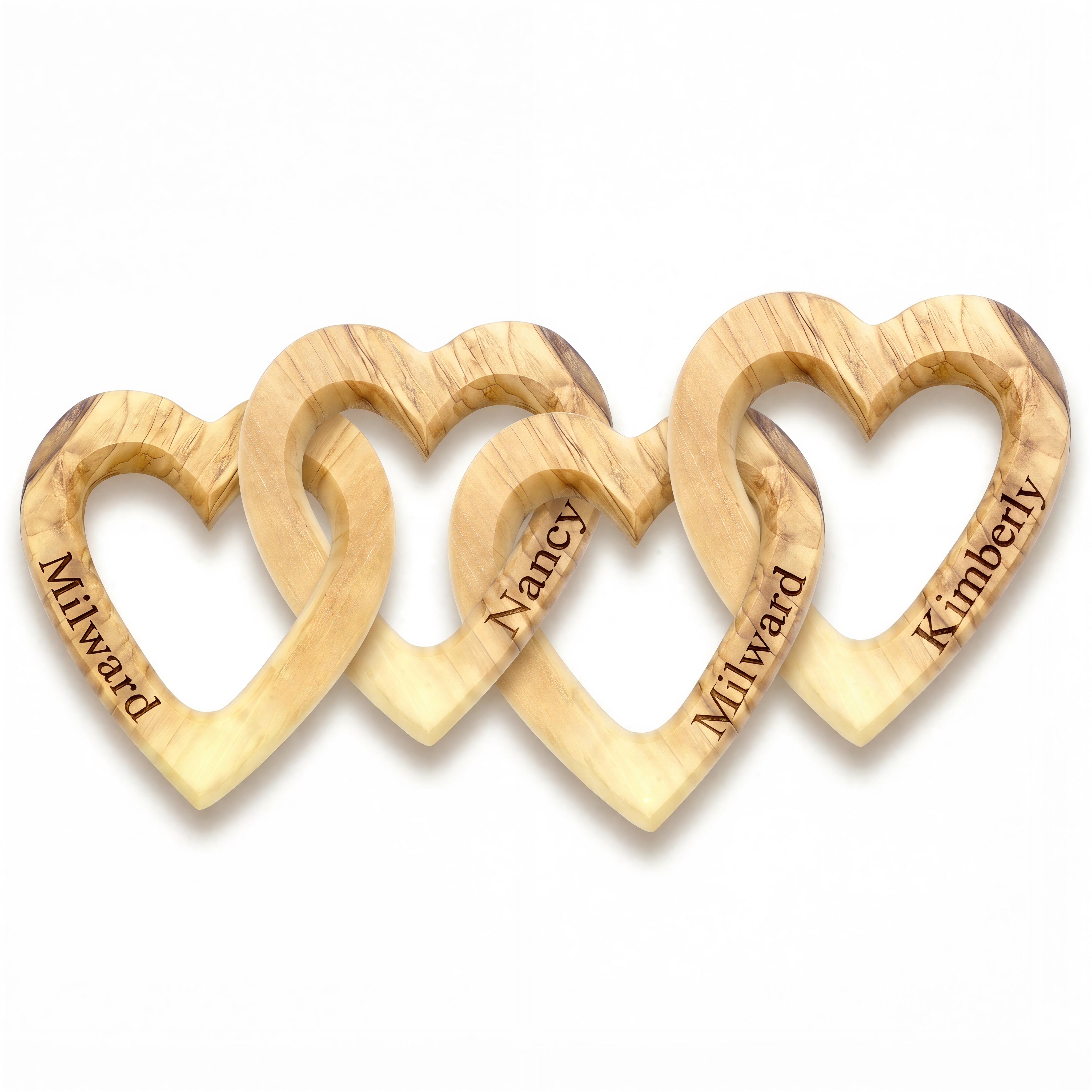 Personalized Interlocking Hearts - Celebrates Friendships Sisters