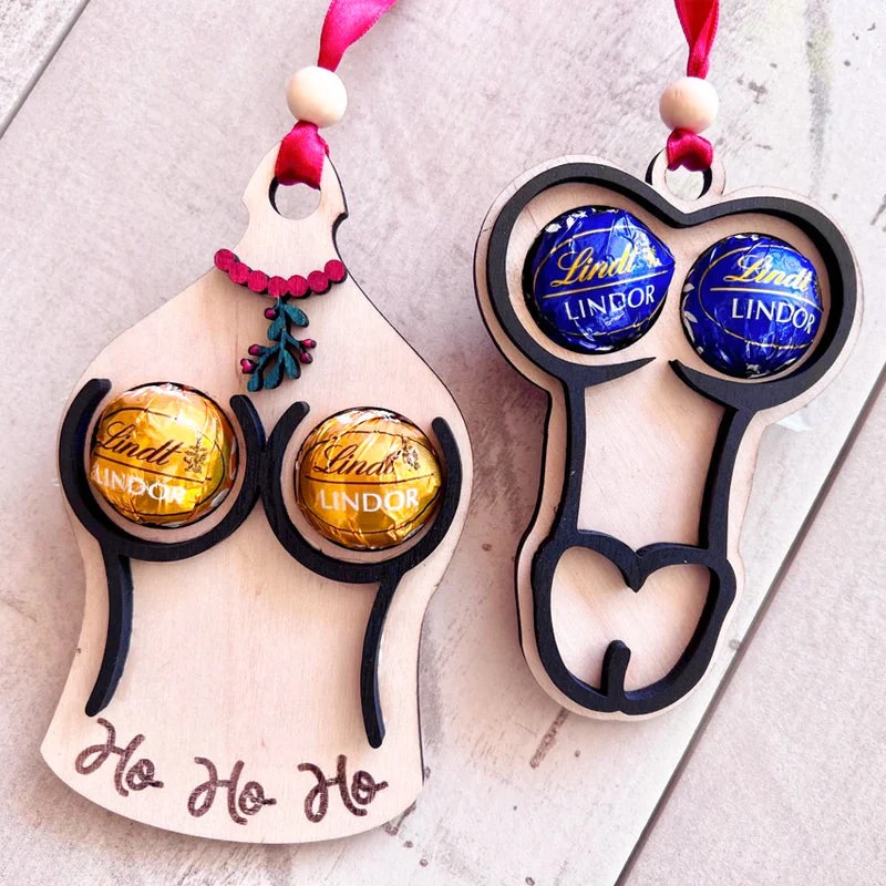 Funny Couples Christmas Ornament