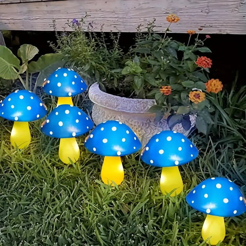 Solar Mushroom Lights Outdoor Garden Decor Lights