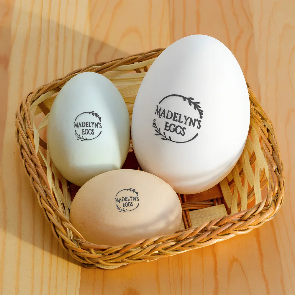 Personalized Chicken Silhouette Pattern Egg Stamp Farm Egg Label with Text and Box Birthday Mother's Day Father's Day Gift for Family Farmer Breeder