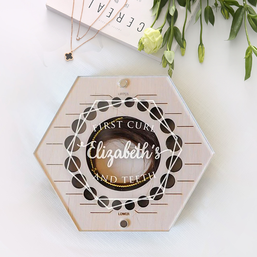 Personalized Teeth Keepsake Box First Haircut Tooth Fairy Box