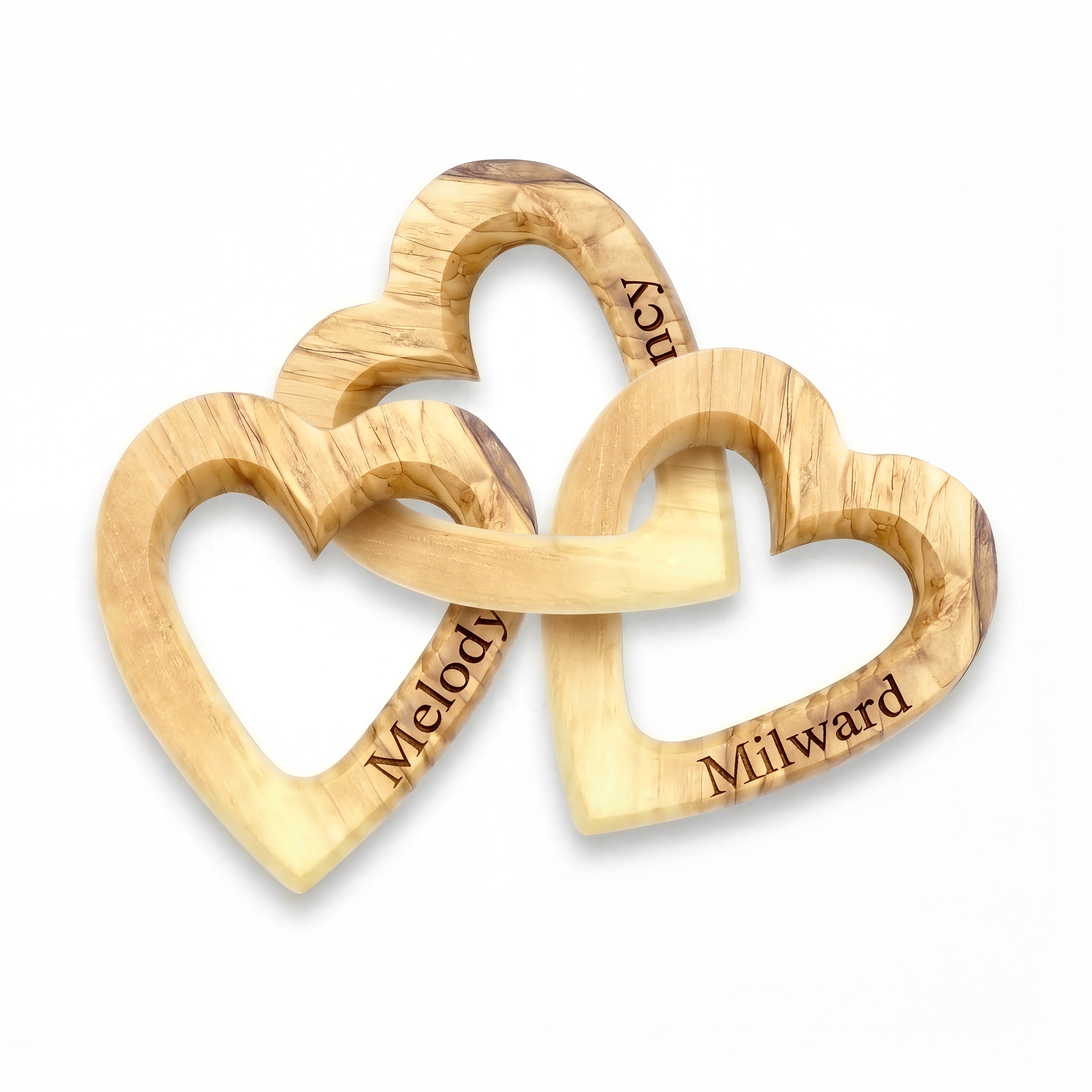Personalized Interlocking Hearts - Celebrates Friendships Sisters