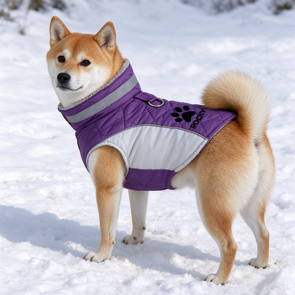 Coat-Personalized Custom Pet Name Winter Warm Coat